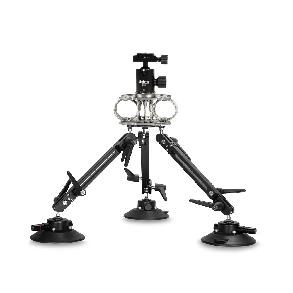 Imagem -04 - Selens-aluminum Alloy Car Câmera Tripé Ventosa Mount Holder Dslr Gimbal Estabilizador Roninronin m mx s 50cm 60kg de Carga