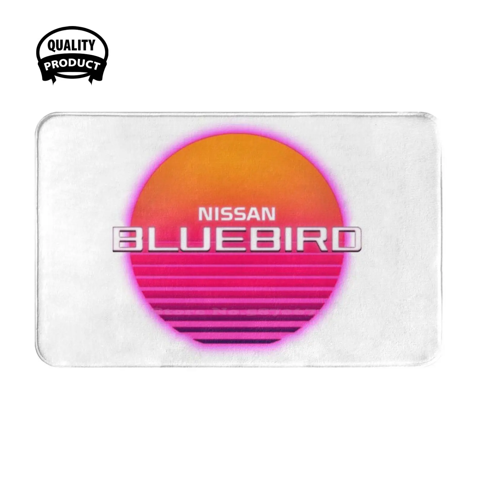 / Datsun Bluebird Outrun Emblem Soft Cushion Home Carpet Door Mat Car Rug Synthwave Chaser Rx8 Jdm Rx7 Skyline Glow Retro Cars