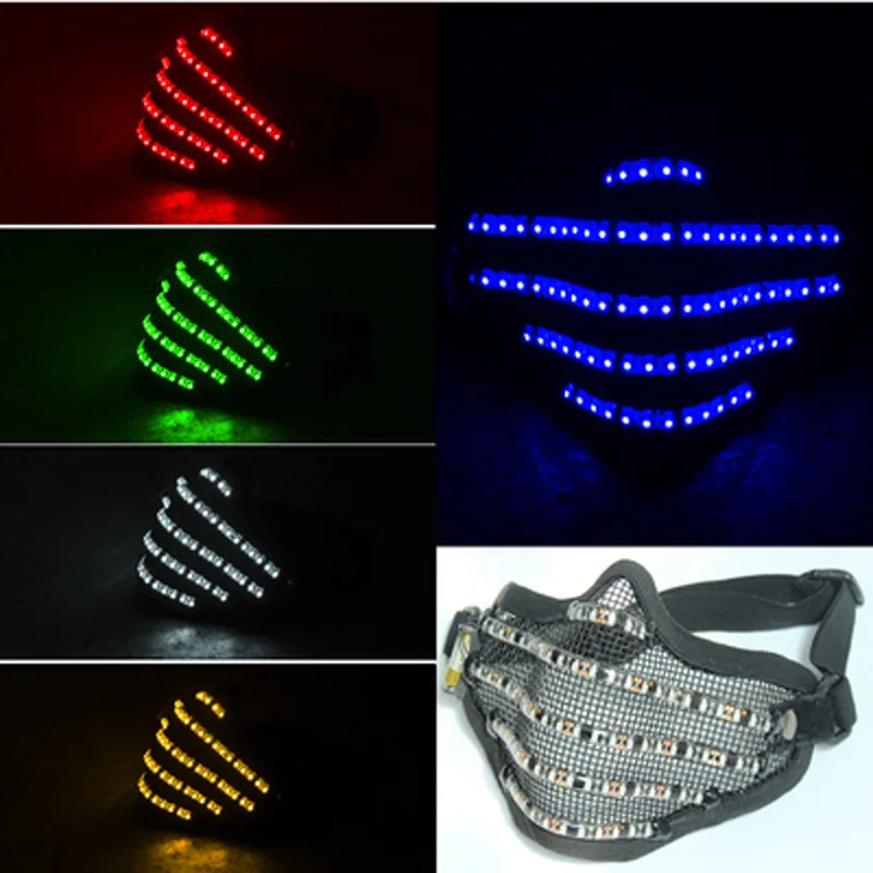 Led light mask performance prop LED mask Halloween cosplay party Nightclub Masquerade masks