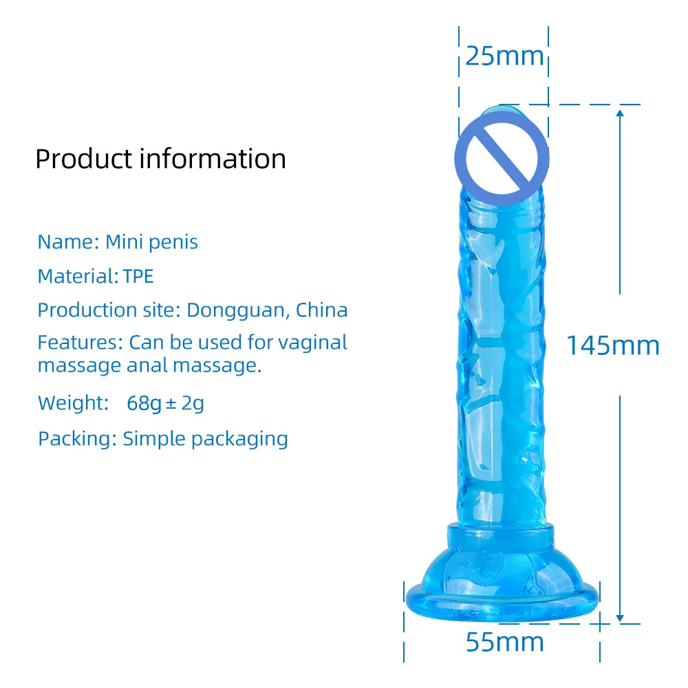 Jelly Suction Cup Small Realistic Dildo for Woman Anal Butt Plug Dick Cock Penis Erotic Sex Toys for Adults Falos Faloimitator