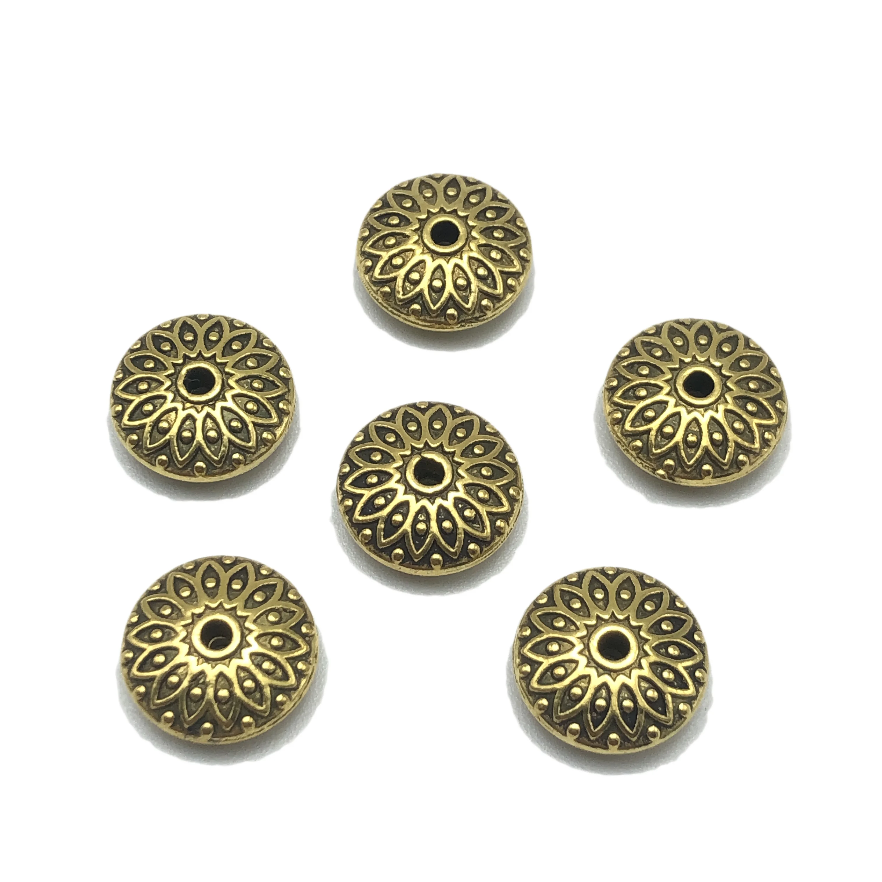 15pcs disc perforated spacer beads septa connection for jewelry making DIY handmade bracelet jewelry accessories wholesale