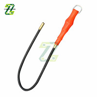 60cm Magnetic Pickup Tool Repair Pick Up Red Plastic Handle Bendable Metal Grabber LED Light Magnet Garage Tool