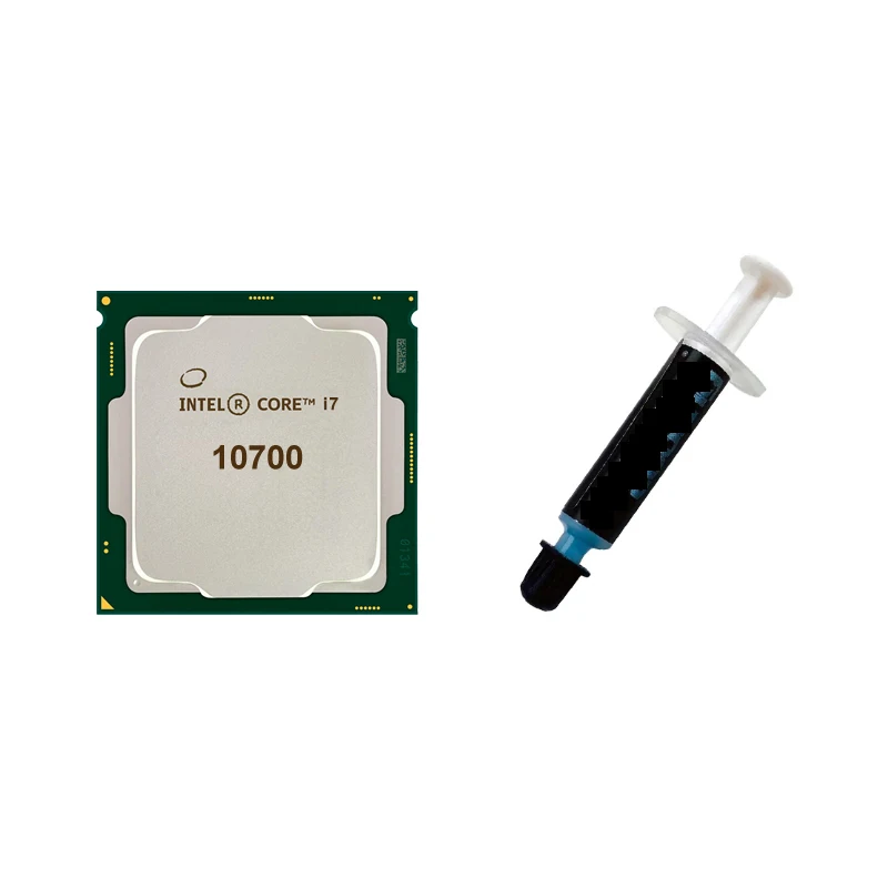 Processor Intel Core i7 10700 10700K CPU with Thermal Grease New i7 10th Generation CPU 10700F 10700KF with Thermal Paste DIY