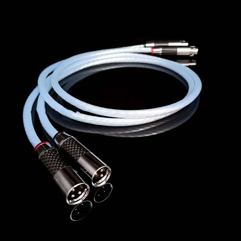 

Audiocrast Pair Hifi neutrik XLR Cable Hi-end pure silver Plated 5NOCC cable Hifi 2 XLR Male to 2 XLR Female Cable Balance line