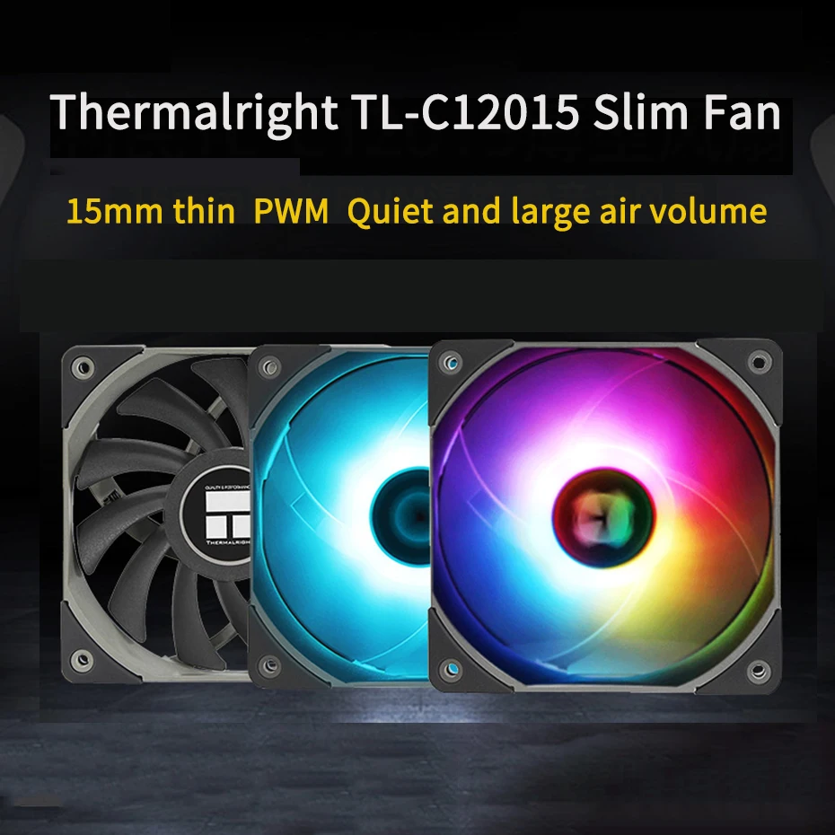 Thermalright TL-C12015S ARGB 120m RGB 5V/3PIN Computer Case Quiet PWM Fan PC CPU Cooler Radiator 12015  Replaces CPU Cooling Fan