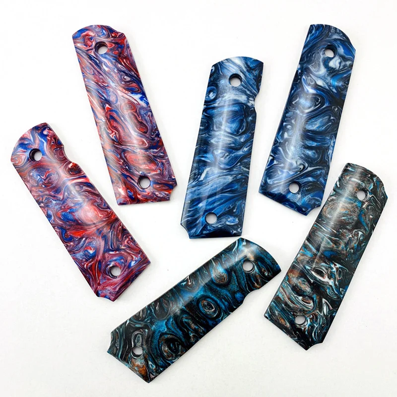 Resina Mista Colorido 1911 Apertos Lidar com Remendos Tamanho Completo Cnc Personalizado Faça Você Mesmo Fazer Acessórios Escalas de Haste Material sem Deslizamento Par de
