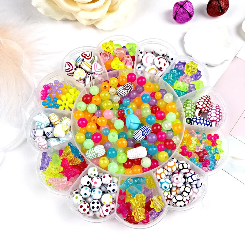 

500-580Pcs DIY Beads Toys For Children Hands-on Ability Child Educational Toy Girl Gifts Beaded Lacing Weaving Necklace New