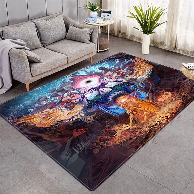 Skeleton Style Printed Rugs Home Living Room 3D Printing Game Small Rug Bedroom Room Decoration Door Mat Non-slip Washable Rug