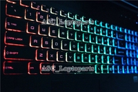 New US English QWERTY Keyboard For MSI GP62 7RDX GP62 7REX GP62M 7RDX Colorfull Backlit Crystal , White Printing