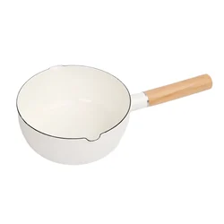 1.5L Enamel Milk Pan Cookware Non-Stick Perfect Size Cooking Pot for Home Stoves All Stoves , including Induction