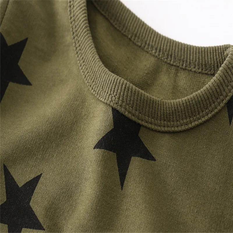 Jumping Meters  Long Sleeve New Arrival Stars Print Boys Girls Sweatshirts Autumn Spring Kids Clothes Hot Selling Shirts Tops