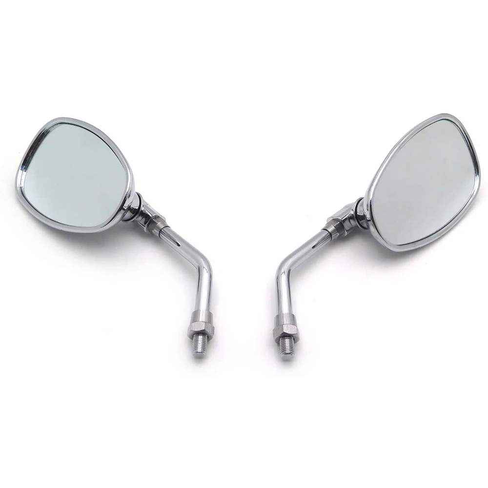 Universal Motorcycle Oval Chrome Rearview Mirrors 10MM Motorbike Side Mirror FOR Yamaha xt 600 virago 125 535 1100 vmax 1200