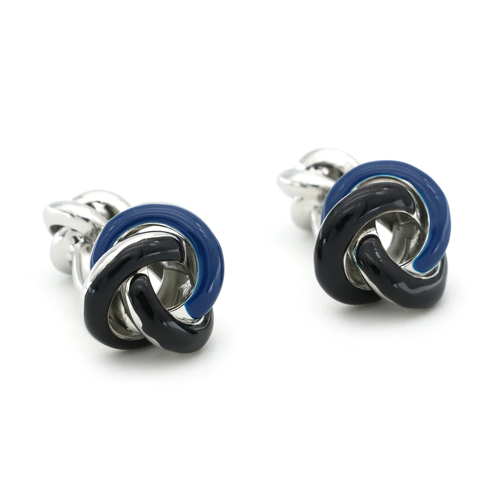 Ball Design Double Side Knot Cufflinks For Men Quality Copper Material Blue Color Cuff Links Wholesale&retail