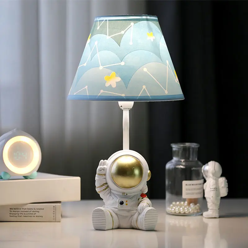 Homhi Astronaut Usb Desk Lamp Dimmable Led Eye Protection Desk Bedroom Bedside Lamp Children's Room Astronaut Decoration HTL-075