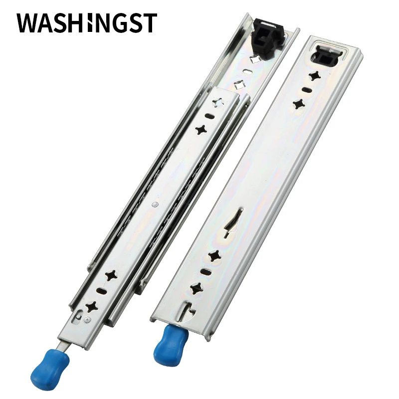 WASHINGST Heavy Duty Drawer Slides Full Extension Cold Rolled Steel With Lock 1 Pair 260 Lb Bearing Capacity Industry