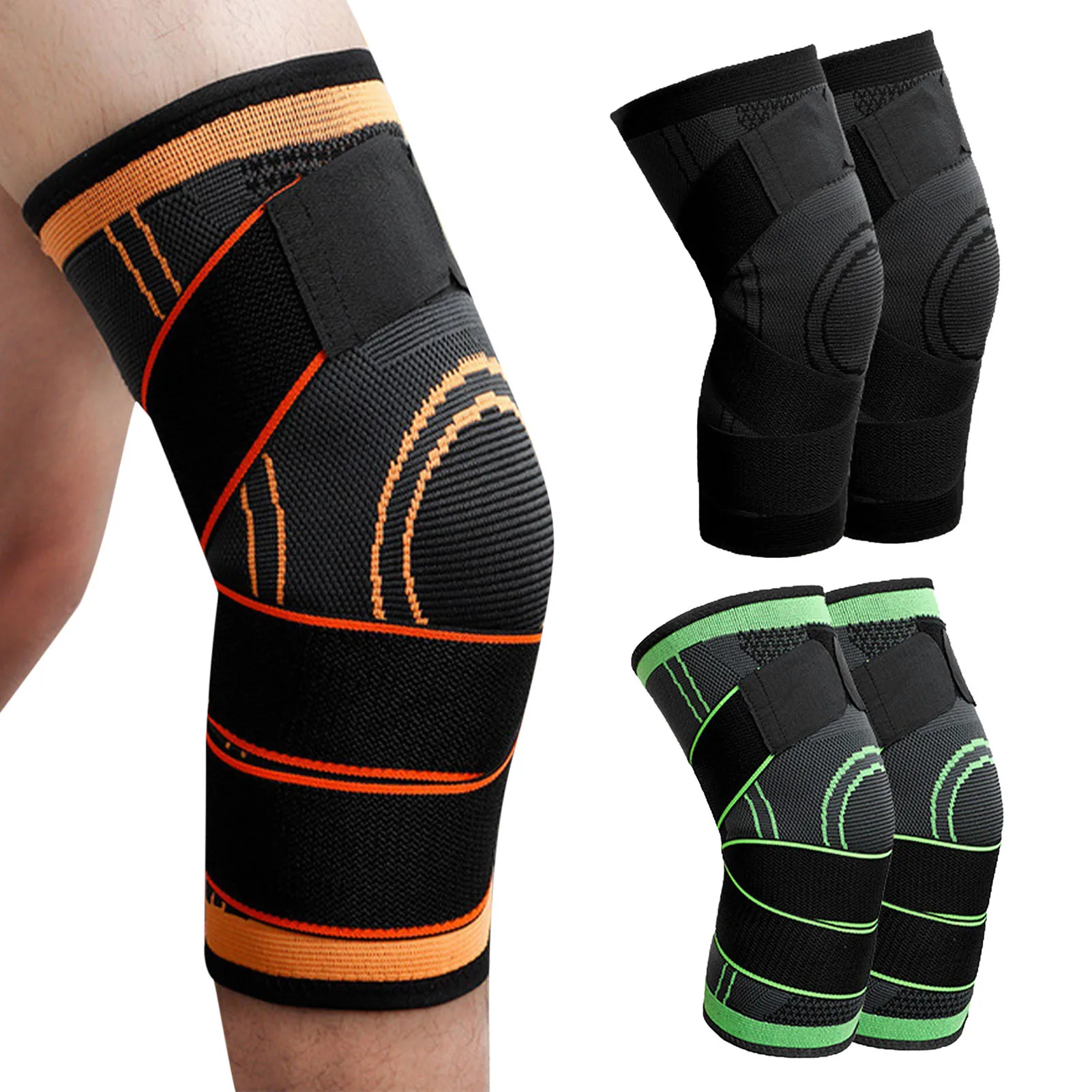 

Fitness KneePads Adjustable Non-Slip Knee Brace Comfortable Knee Brace Compression Sleeve Knee Protection For Sports Accessories