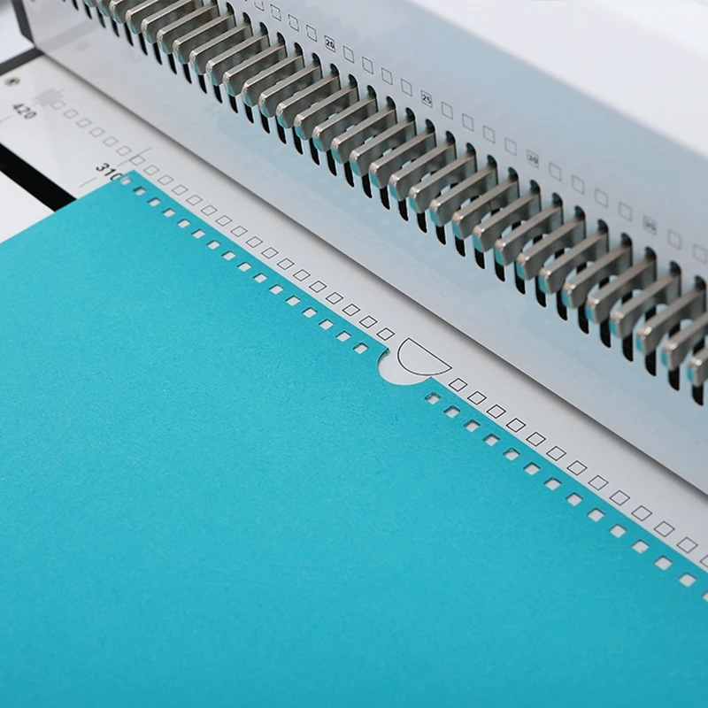 Double iron ring manual punch binding machine 49 knife square hole A3 paper document album calendar binding machine