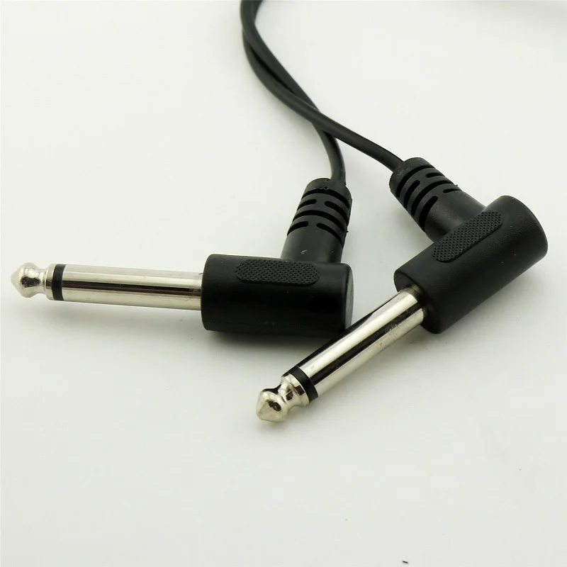 金属アダプタプラグ 2 モノラル男性 6.3 ミリメートル 3.5 ミリメートルオーディオアダプタプラグ 6.35 ミリメートルモノラル角度オーディオケーブル