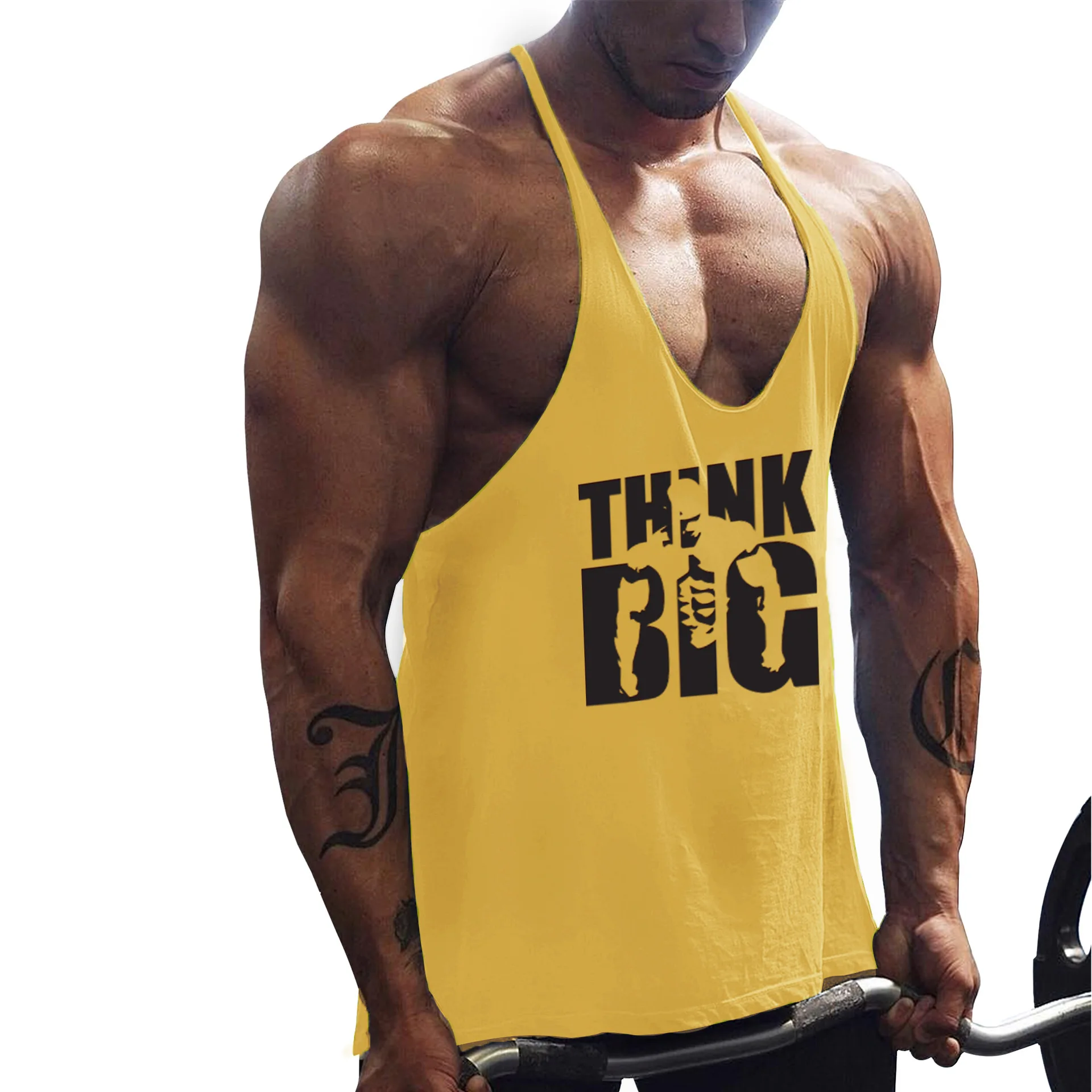 Summer brand Fitness Vest Top Men\'s Fitness 2021 Gym Apparel Fitness Men\'s Shirt Slim-fit vest 100% cotton vest Muscle top