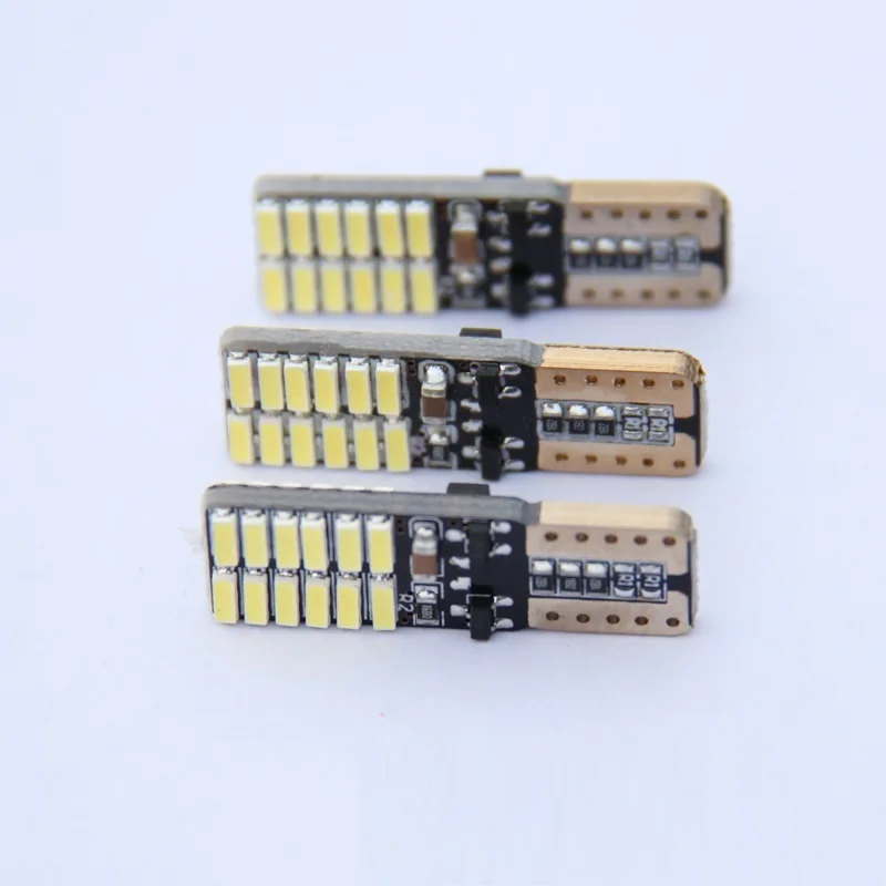 1000pcs CANBUS T10 24smd LED light bulb car no error 3014 12V Super bright clearance bulb lamp white yellow blue red