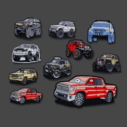 10 Style Offroad Vehicle Series Embroidered Patches Tundra Sequoia JEEP 4 RUNNER LC150 Tactical Badge Accessory For Clothes Bag