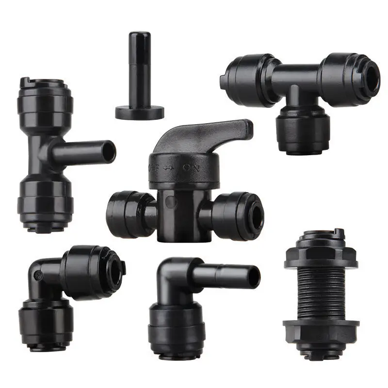 

Garden Irrigation System 1/4" Interface Slip-lock Quick Connector Tee Elbow Straight Adapter End Plug Water Pipe Joint 50 Pcs