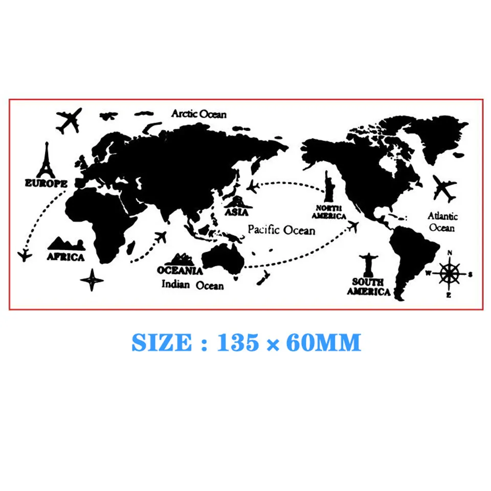 World Aviation Map Transparent Clear Silicone Stamps For DIY Scrapbooking/Background Stamp Photo Album Decorative Card Making