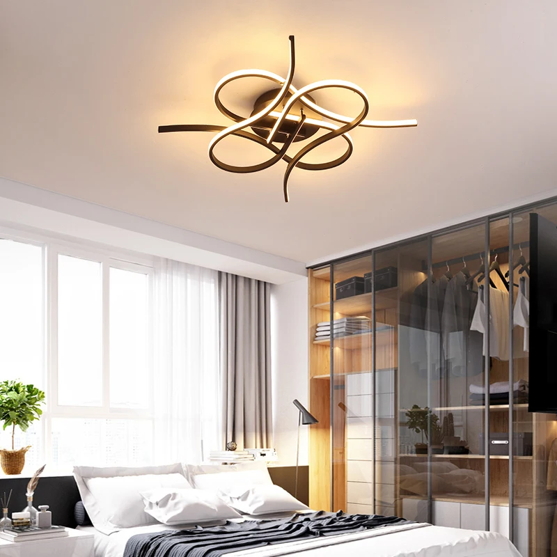 

Nordic living room modern minimalist small apartment bedroom book room creative personality led shaped ceiling lamps WF1016