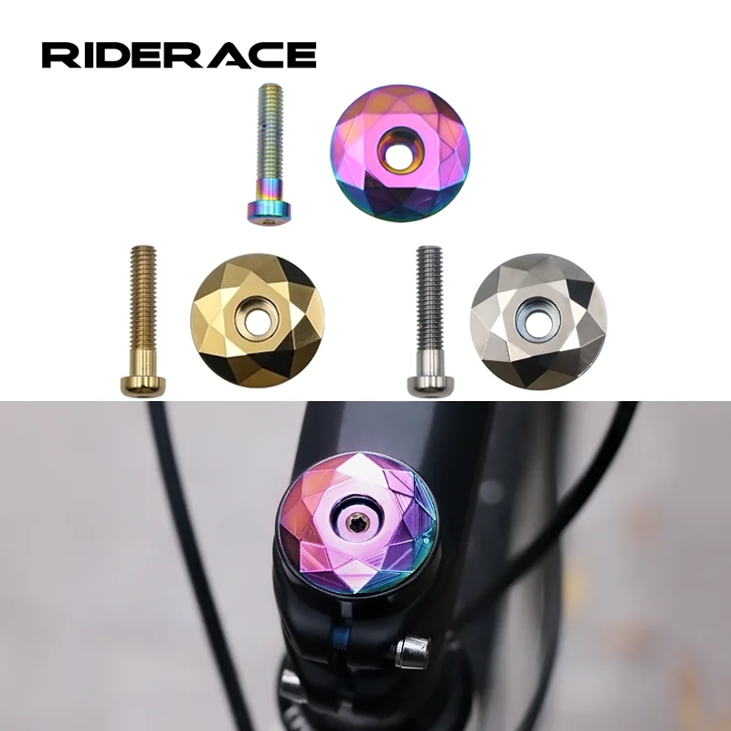 Bicycle Headset Screws Top Cap Cover Aluminum Alloy Mountain Road Bike Bowl Stem Cap Cycling Accessory For 28.6mm Fork Head Tube