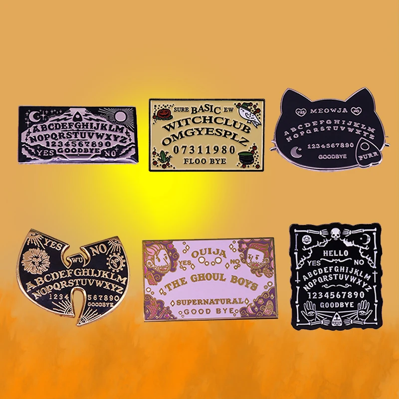 Ouija Board Enamel Pin Collection metal Brooch Occult Witch Pagan Badge