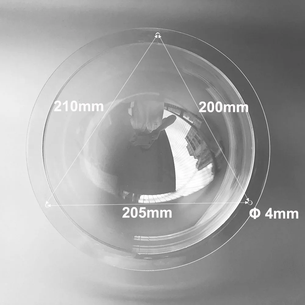 9,8-calowa szybka kopułkowa akrylowa przezroczysta pokrywa kamera monitorująca kopułkowa obudowa ochronna przezroczysta obudowa 249x114mm