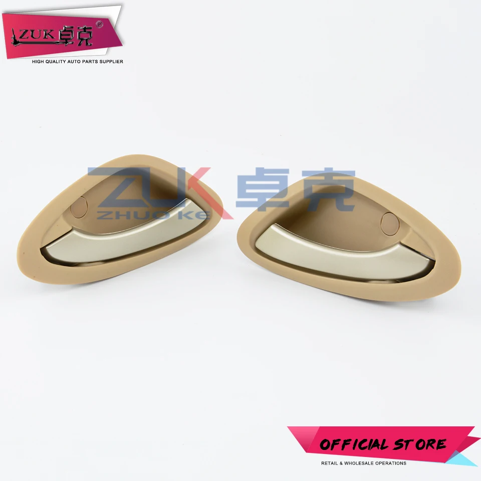 ZUK Auto Inner Door Pull Door Handles For HONDA FIT JAZZ 2003 2004 2005 2006 2007 2008 CITY 2007 2008 Beige Black Front=Rear