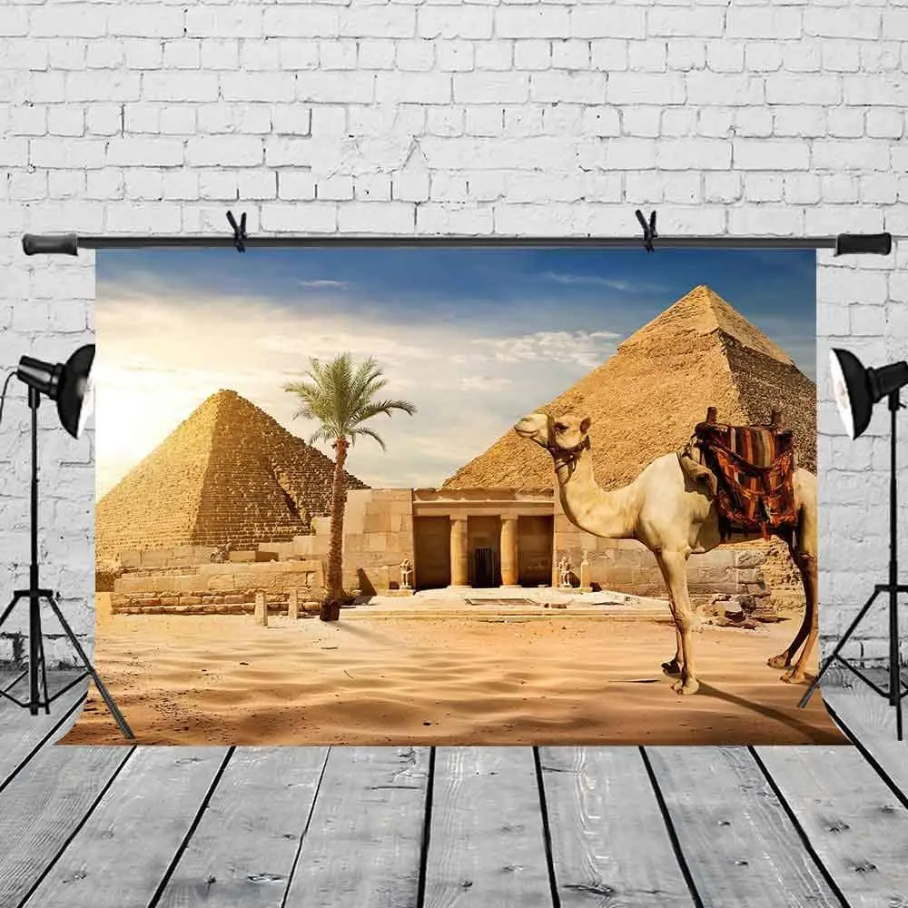 

Ancient Civilization Country Egypt Pyramid Camel Photography Backdrop Photo Background Props Studio Indoor Decoration Poster