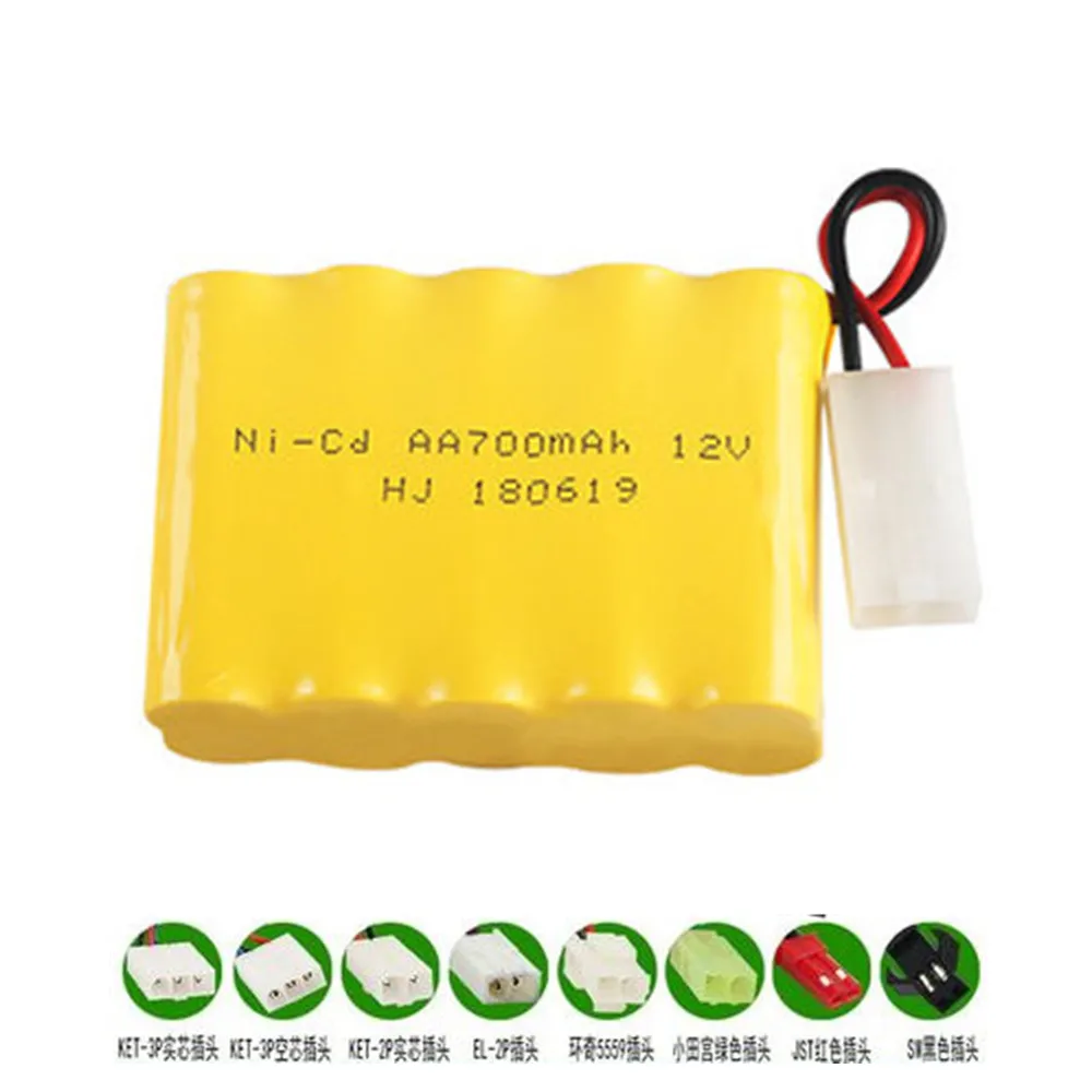 12v 700mah NICD Battery for RC toy Boat GUN TANK Trucks Trains RC toy model Ni-CD Battery AA 12v battery pack 1pcs for rc boat