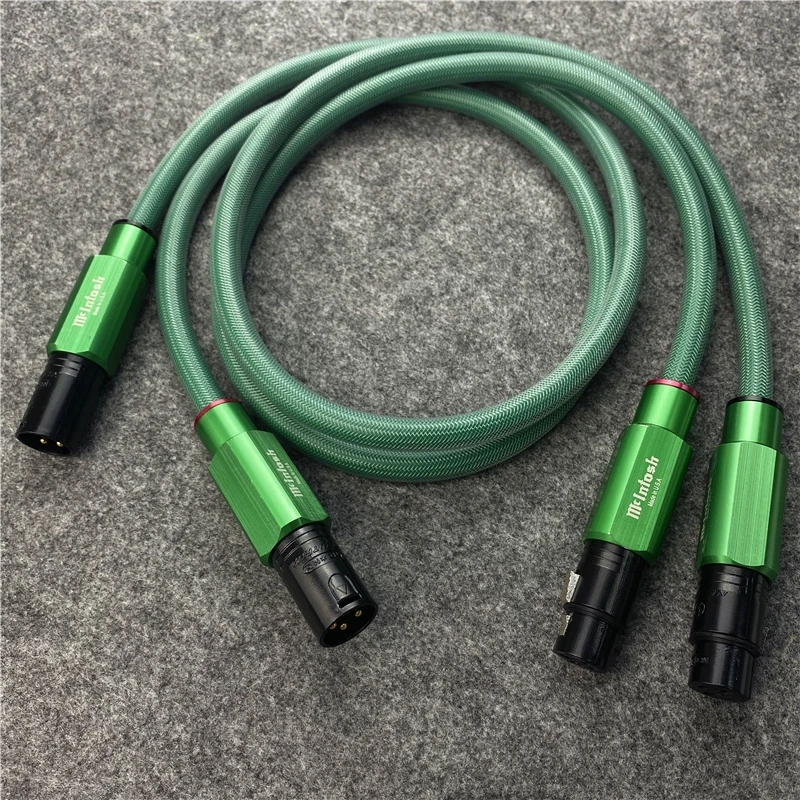 HiFi  Audio Line Mcintosh 4N Copper HiFi XLR Balance Cable with Green Plug