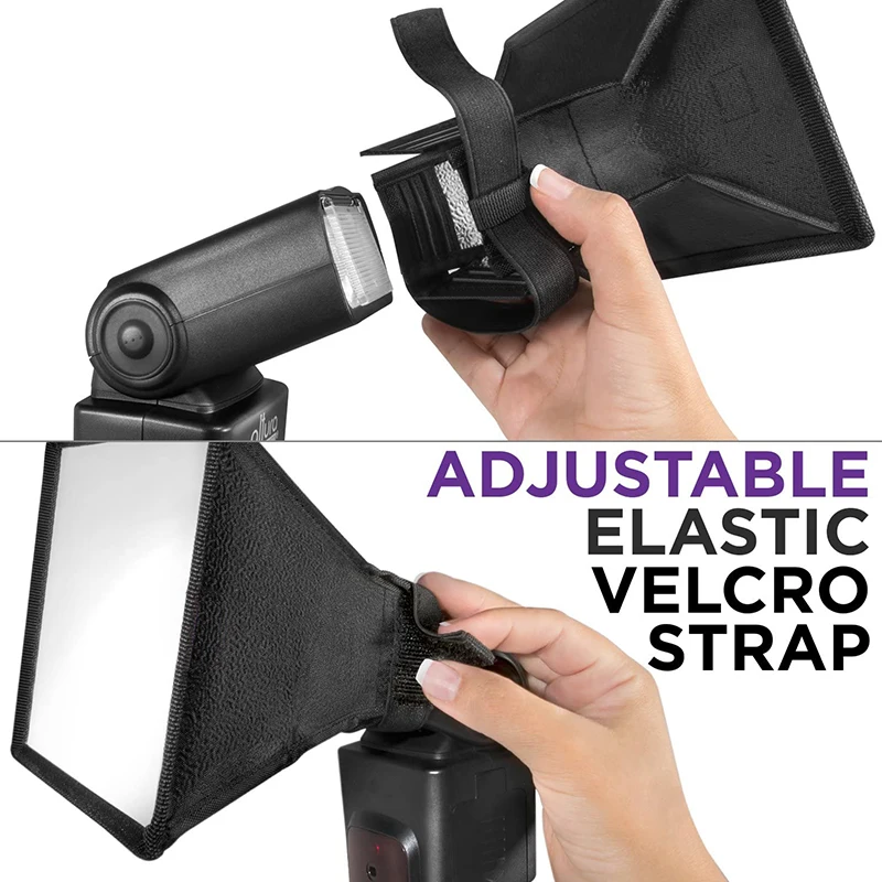 Refletor de flash universal para câmera, refletor de luz softbox, suave, com bolsa de armazenamento para câmera canon nikon, dropshipping