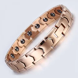 4 color Black Magnetic Bracelet Men Stainless Steel Energy Germanium Magnet Health Bracelets Men Hand Chain Bracelets for Women