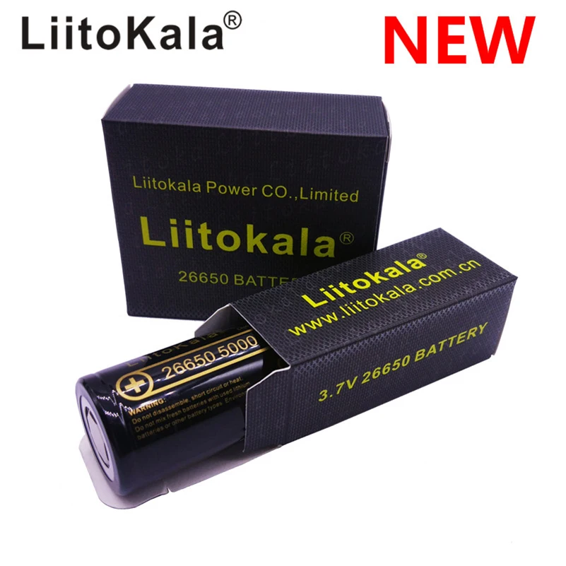 LiitoKala lii-50A 26650 5000mah bateria litowa 3.7V 5000mAh 26650 akumulator 26650-50A nadaje się do flashligh nowy