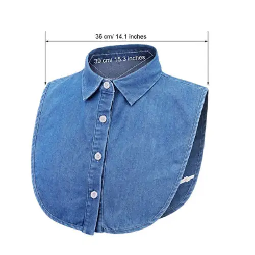 Women Ladies Fake False Lapel Half Shirt Style Blouse Detachable Removable Collar Unisex Men Women Accessories Neck Decor