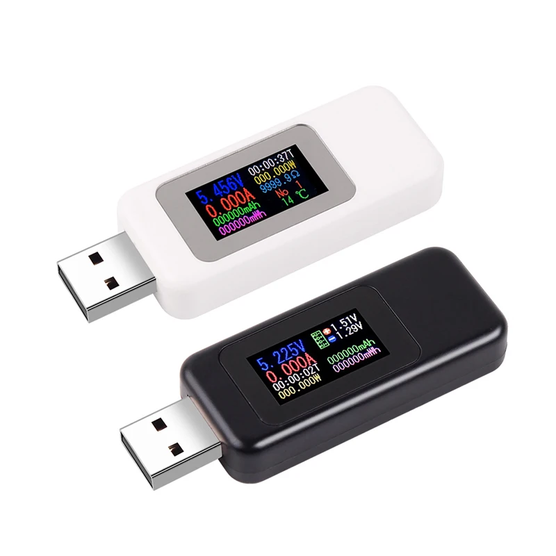 10 in 1 DC USB Tester corrente 4-30V misuratore di tensione temporizzazione amperometro Monitor digitale interruzione indicatore di alimentazione