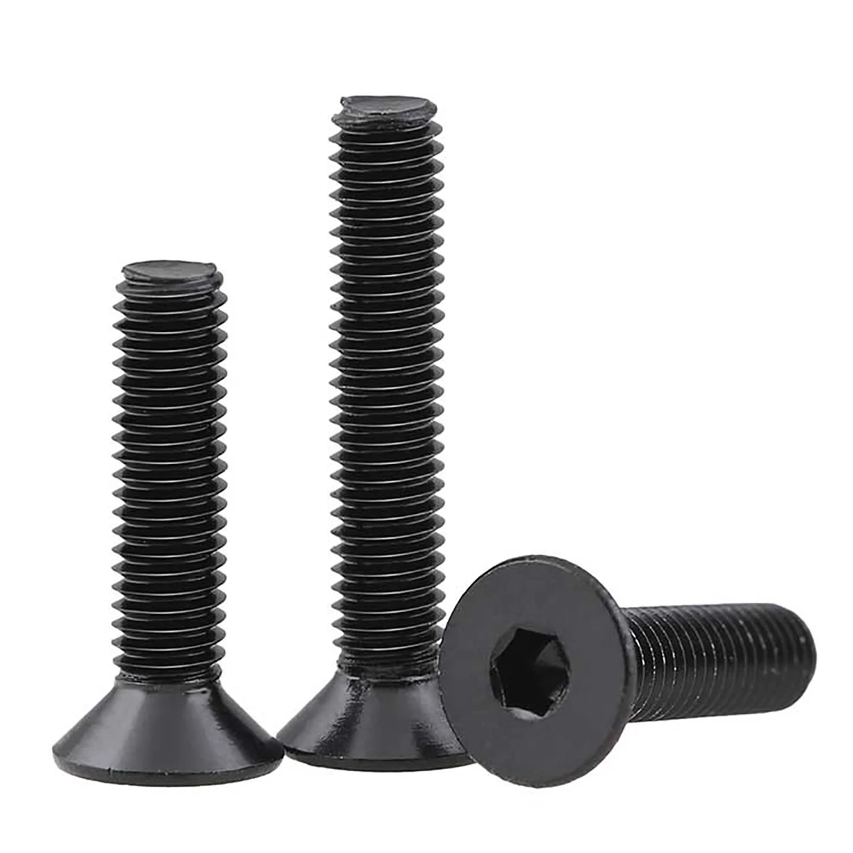 20 Buah/Lot M3 M4 M5 Hitam A2 304 Baut Countersunk Baja Tahan Karat Sekrup Soket Hex Kunci Allen DIN7991