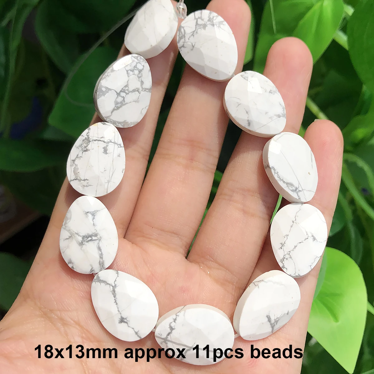 Pietre naturali Perline di turchesi howlite bianche opache Tubo sfaccettato Perline rotonde allentate per la creazione di gioielli Bracciale fatto a mano fai-da-te