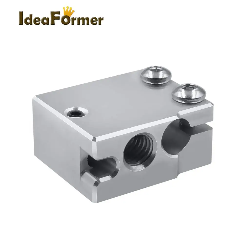 High Temperature PT100 Volcano Plated Auminium Heat Block For E3d Volcano Hotend 3D Printer Parts Heated for DDB Extruder Titan