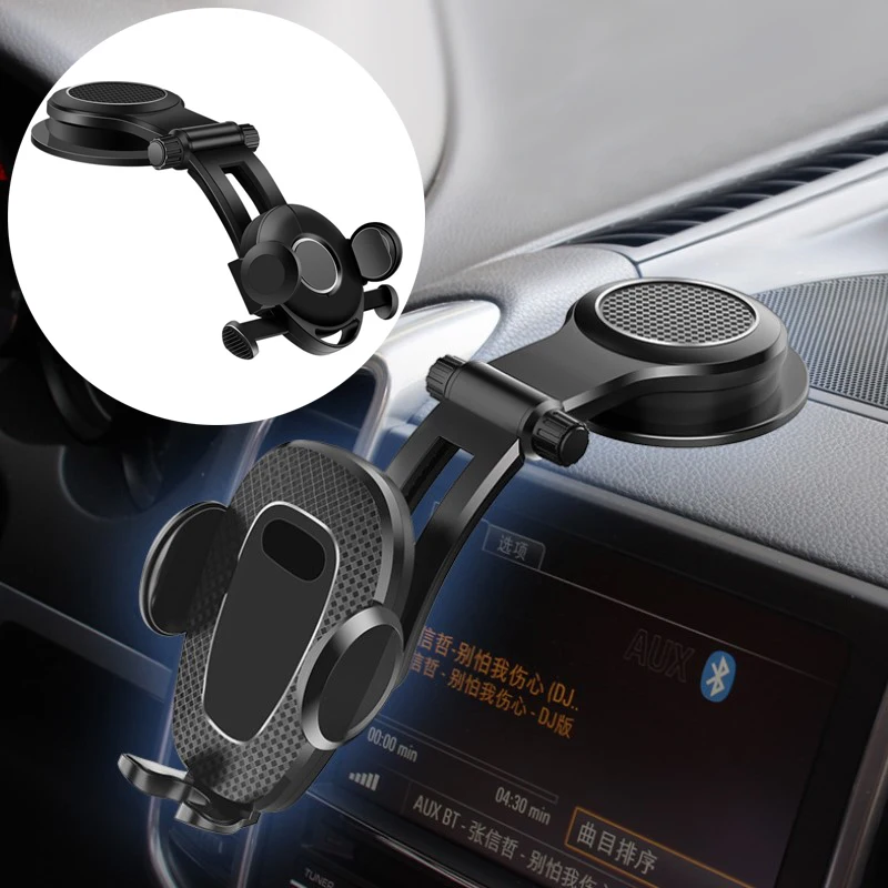 Car Phone Holder Universal Telefon Mobile Phone Support Car Dashboard Windshield Mount Stand for iPhone 13Pro Max Xiaomi Samsung