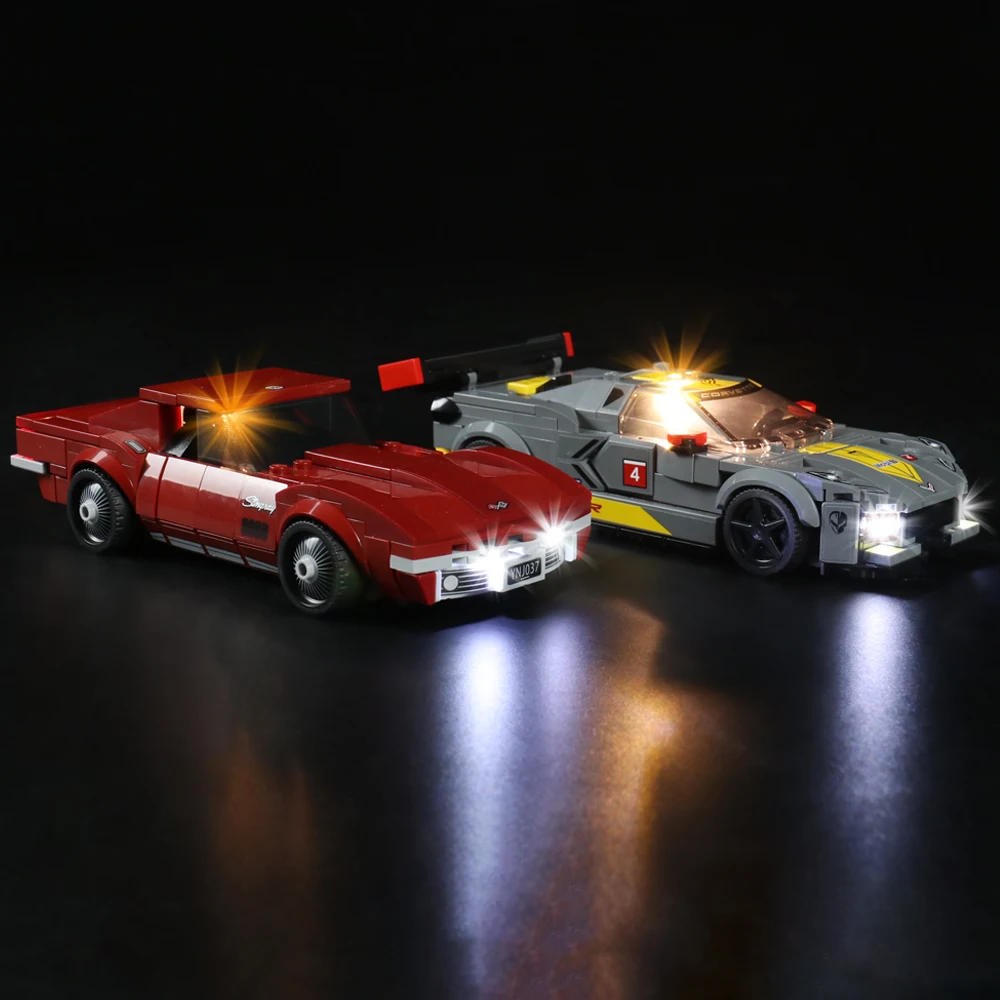 

Vonado LED Lighting Set for 76903 Corvette C8.R Race And 1968 C3 Toy Model Light Kit, Not Included the Building Block