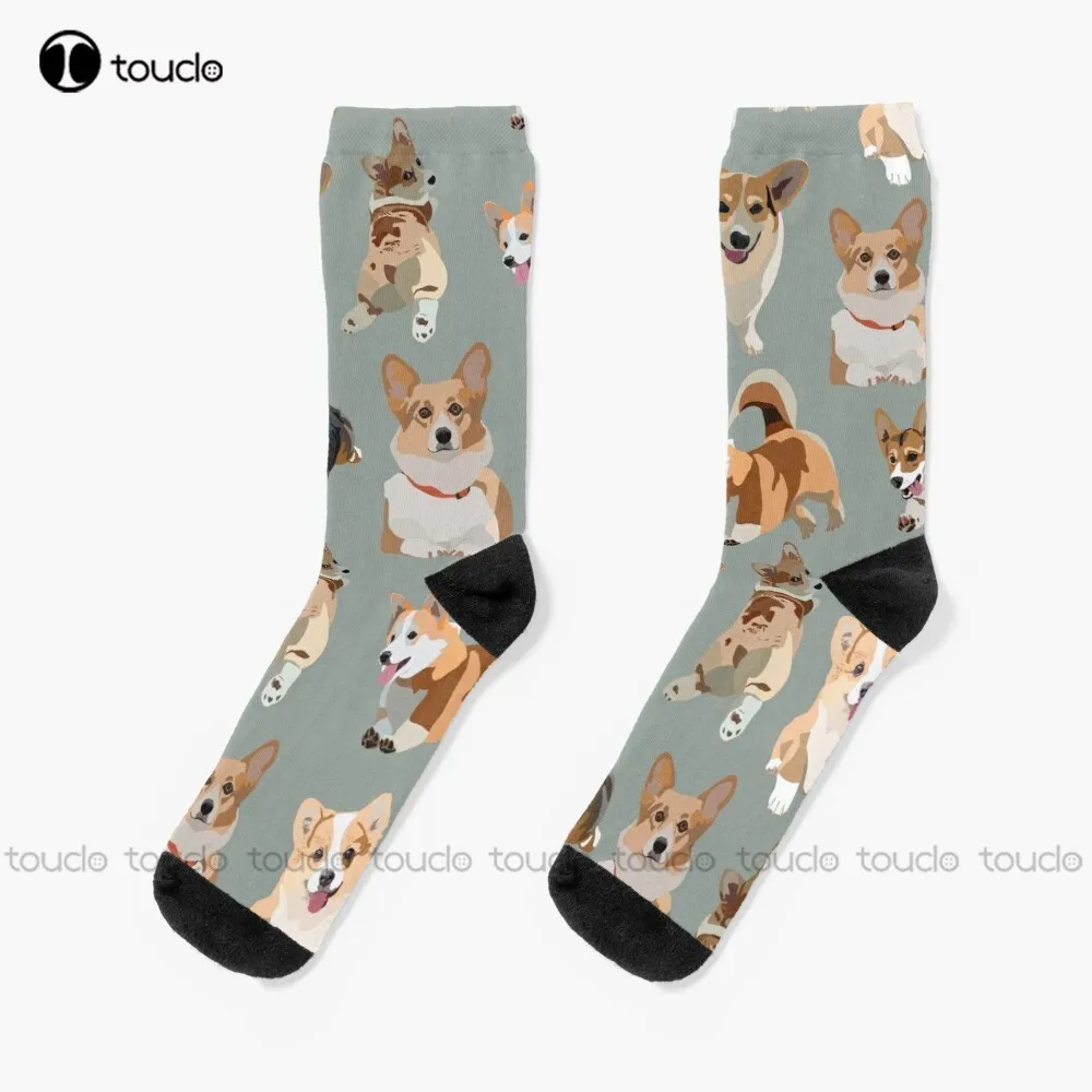 

Corgis i love corgi i love corgis cute corgi Socks youth socks Personalized Custom Unisex Adult Teen youth Socks Fashion new