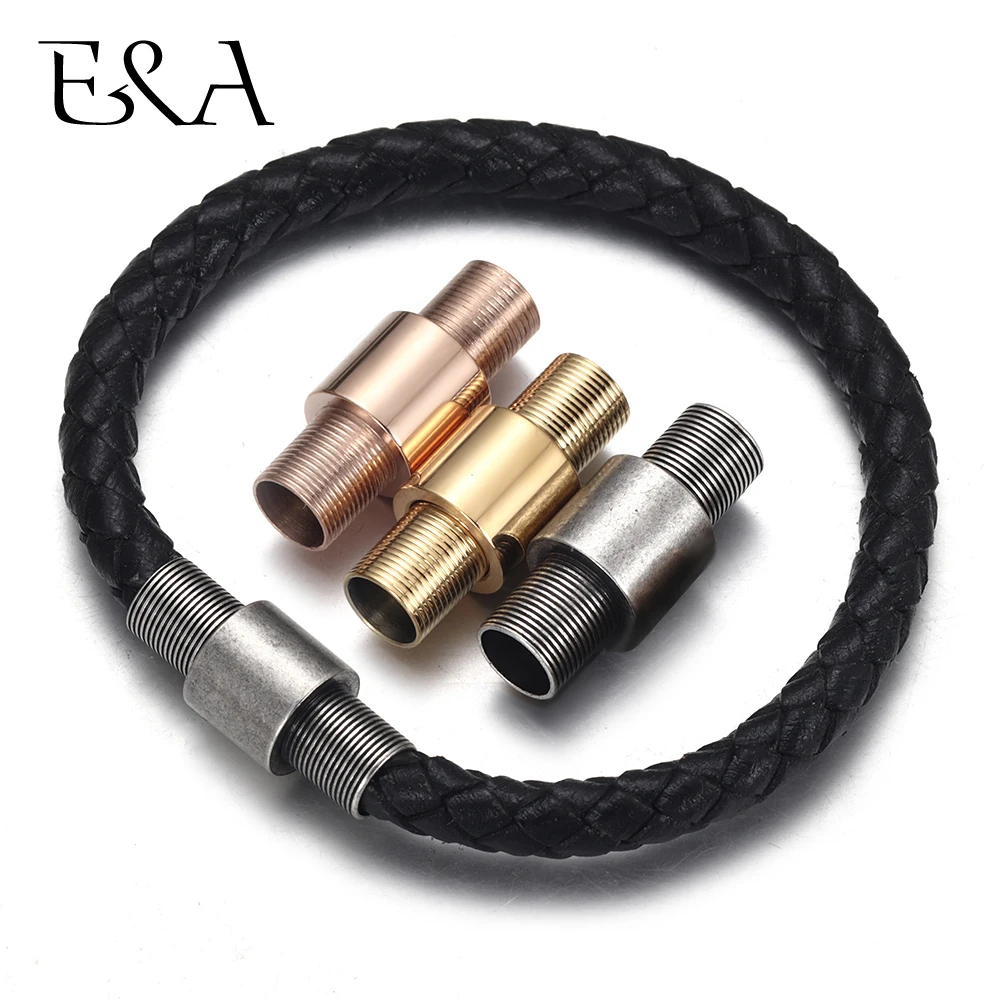 Stainless Steel Magnetic Clasp Hole 6mm Leather Cord Clasps Strong DIY Jewelry Making Bracelet Accessories