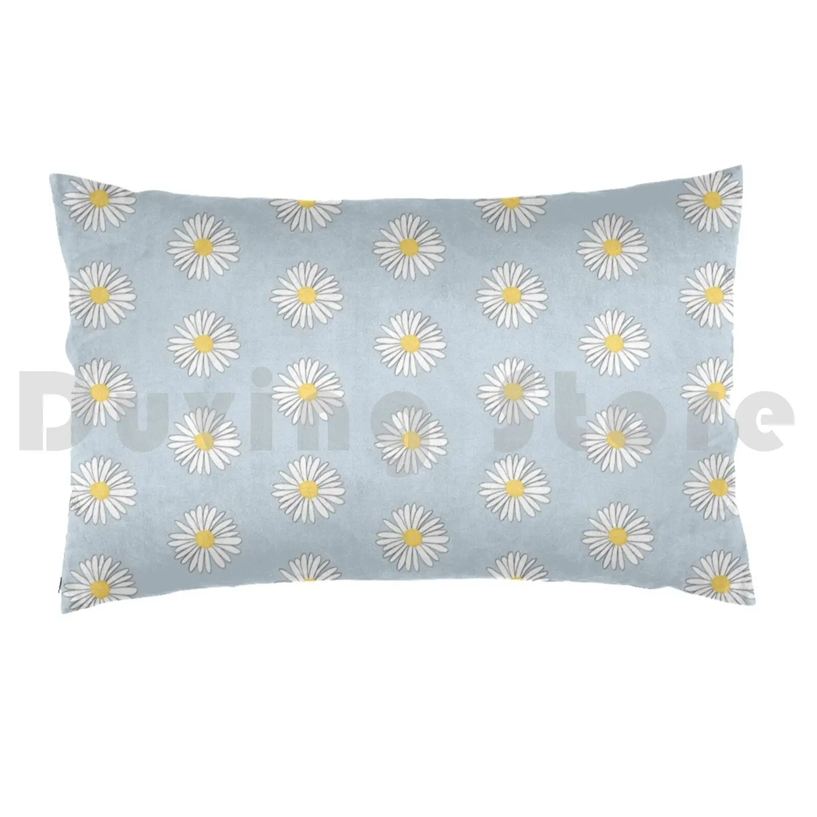 Pillow Case Baby Blue Daisies 2445 Daisy Flower Floral Flower Daisy Cute Floral Simple Flowers