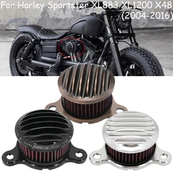 Black Air Filter Motorcycle Intake Air Cleaner System For Sportster XL Iron 883 XL1200 48 72 2004-2014 Filtre a air moto