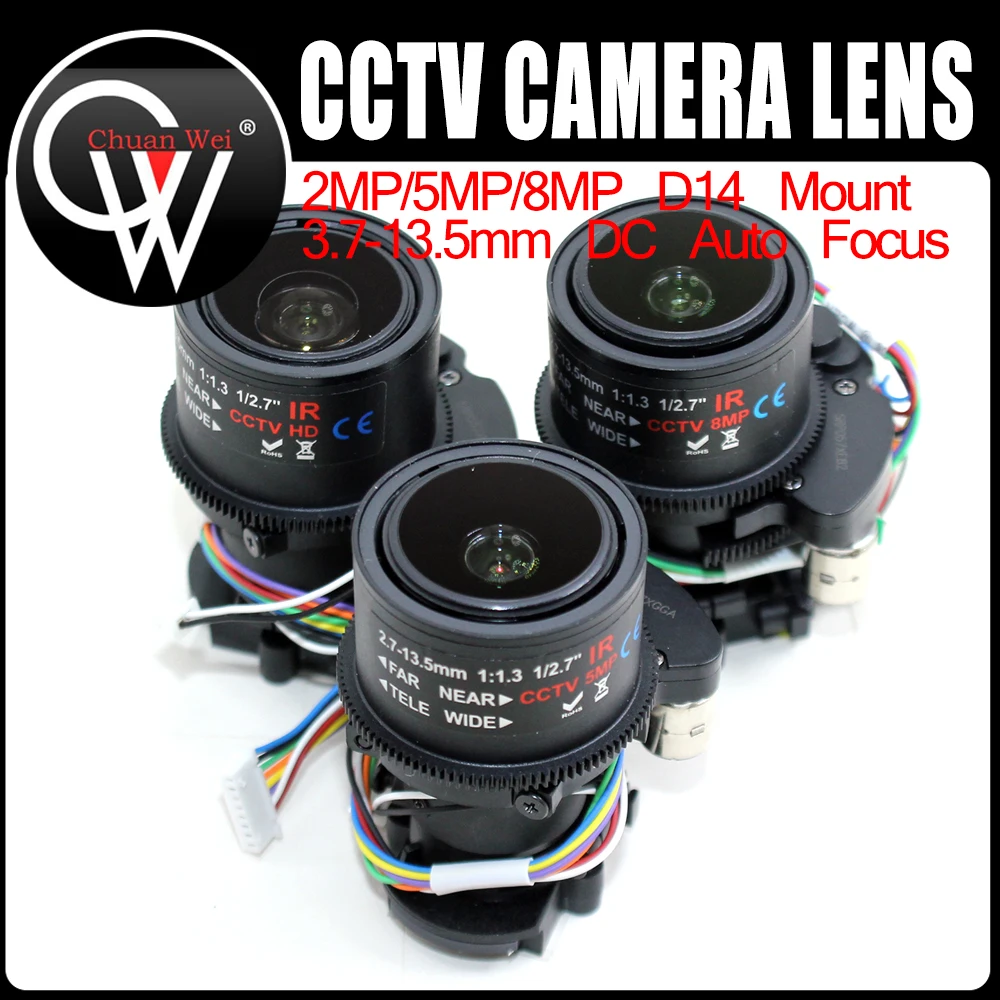 2MP/5MP/8MP 2.7-13.5mm Electric Varifocal CCTV LENS F1.3,1/2.7